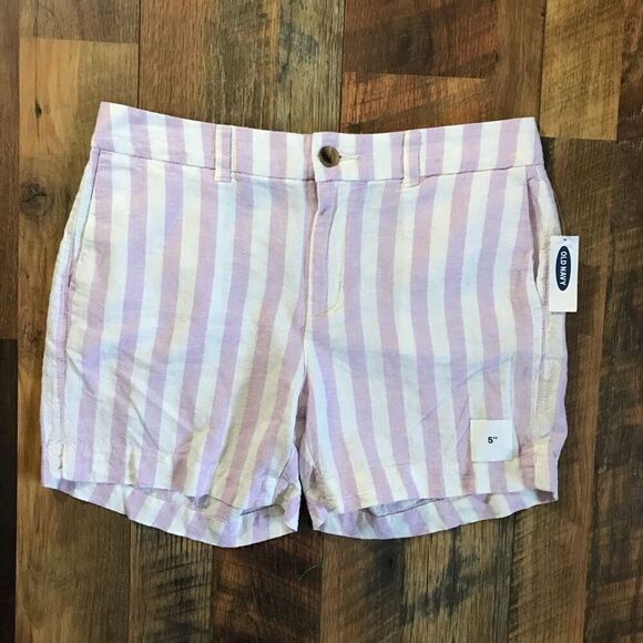 Old Navy everyday Shorts purple lavender Size 8 New with tags Linen blend - Picture 1 of 4
